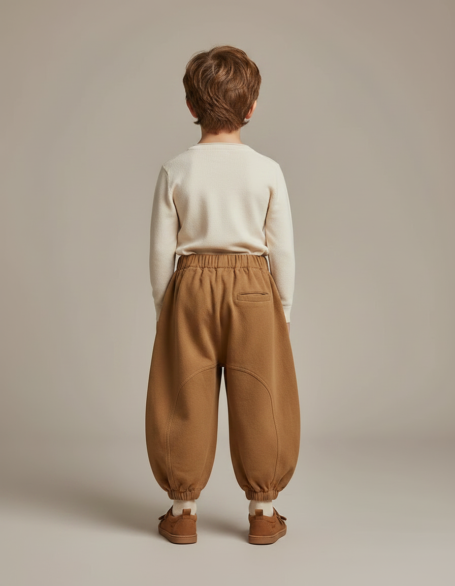 Pantalon Marron Ample Élastique Confortable Unisexe - Molleton - vue 2