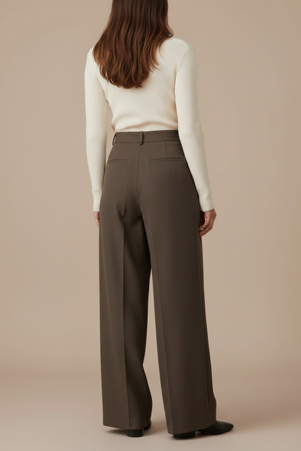 Pantalon Marron 49bc - Gabardine - vue 2