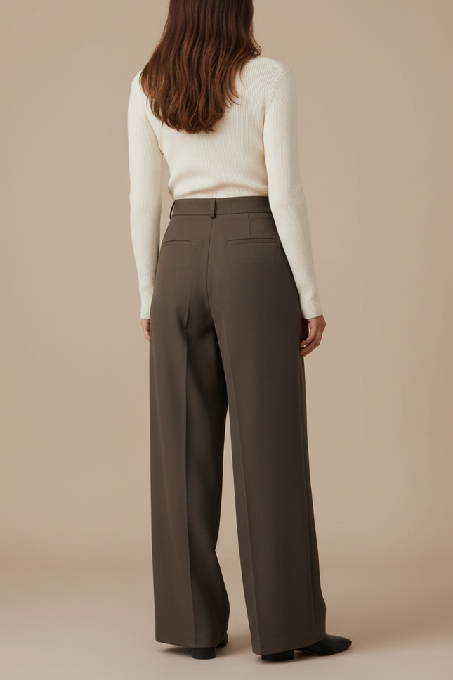 Pantalon Marron 49bc - Gabardine - vue 2