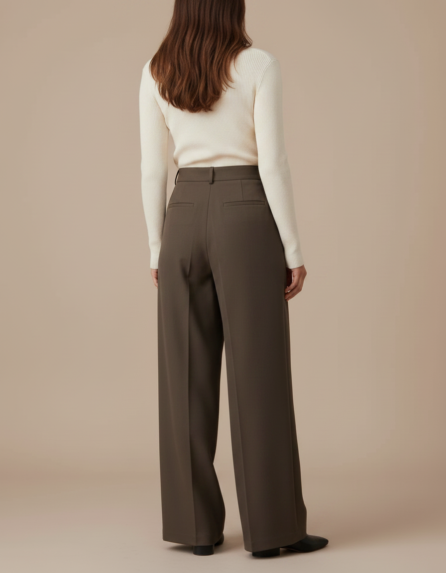 Pantalon Marron 49bc - Gabardine - vue 2