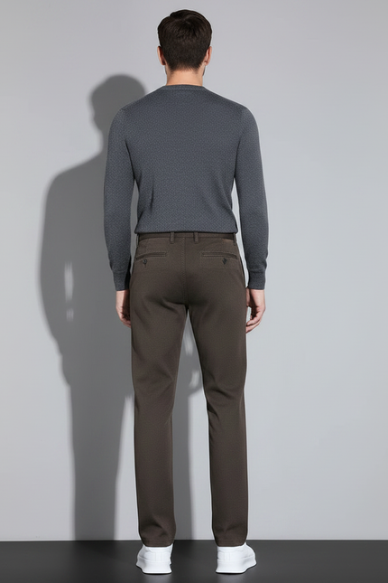Pantalon Chino Marron - Gabardine - vue 2