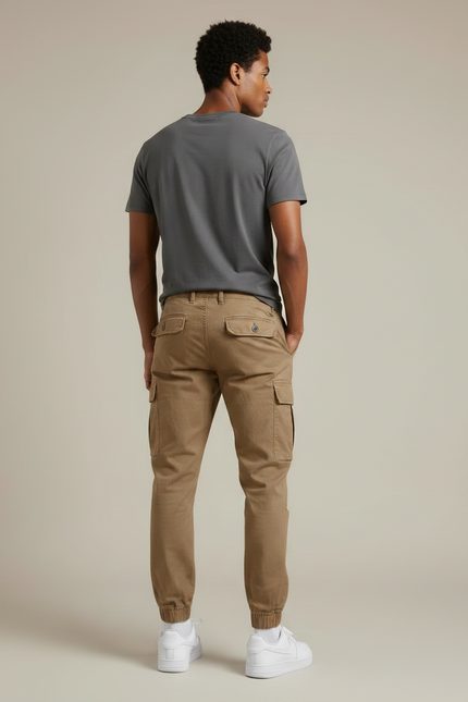 Pantalon Jogger Marron - Toile - vue 2