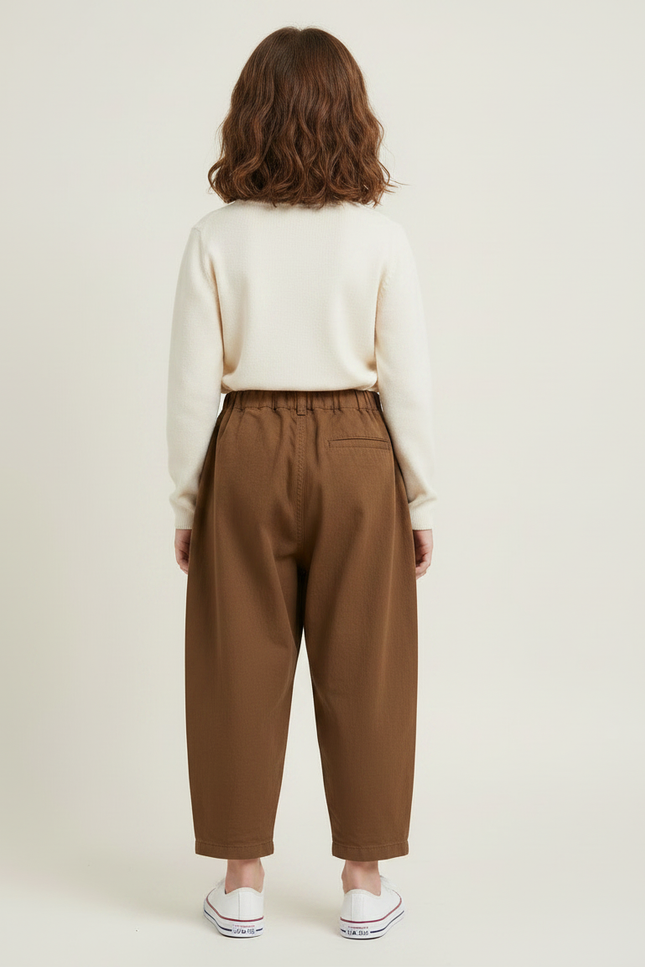 Pantalon Marron B6b1 - Toile - vue 2