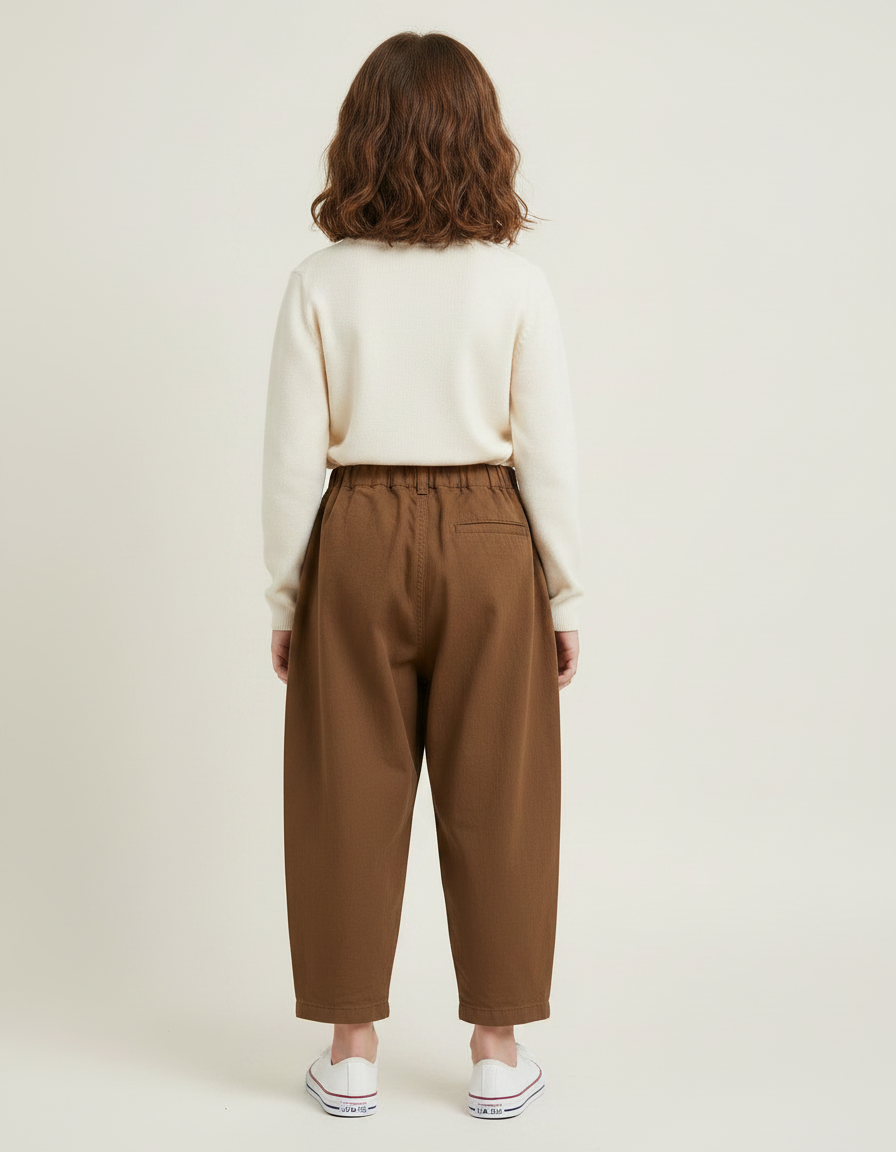 Pantalon Marron B6b1 - Toile - vue 2