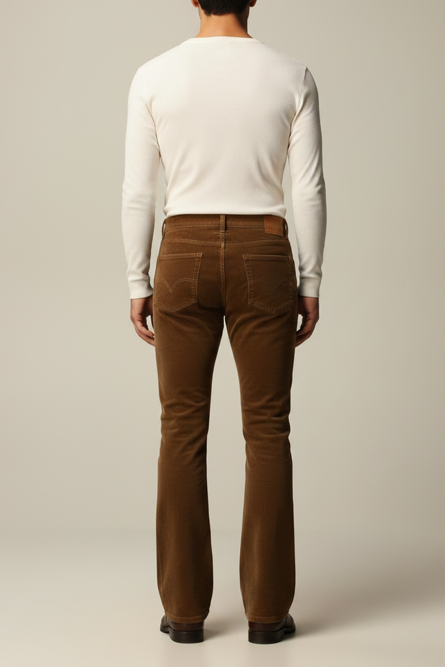 Pantalon Marron F15a - Cordé - vue 2
