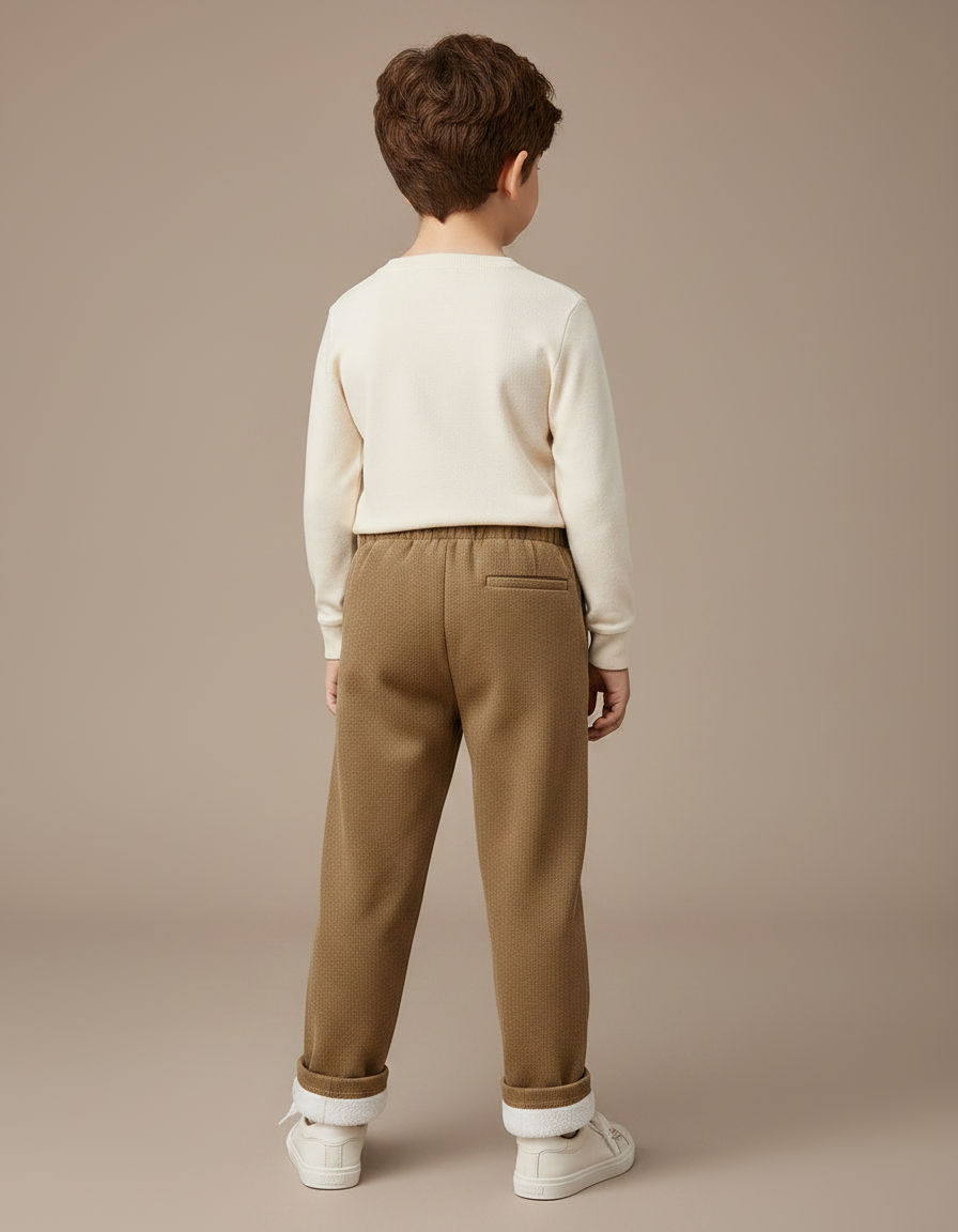 Pantalon Marron Ample Décontracté Doublé Hiver - Molleton - vue 2