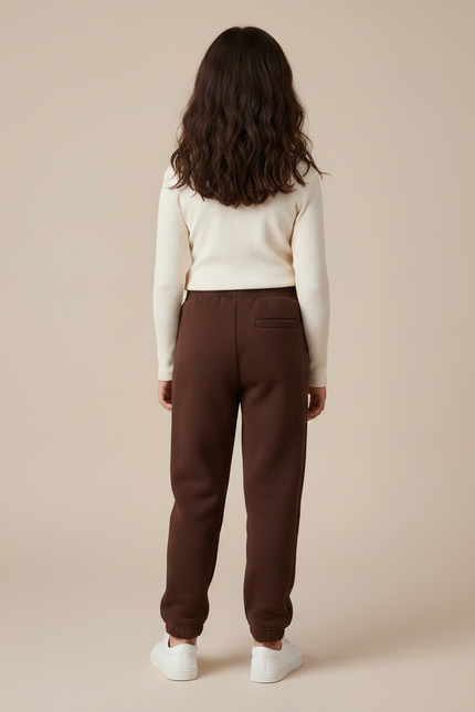 Pantalon Marron Molletonné Confortable Décontracté Enfant - vue 2