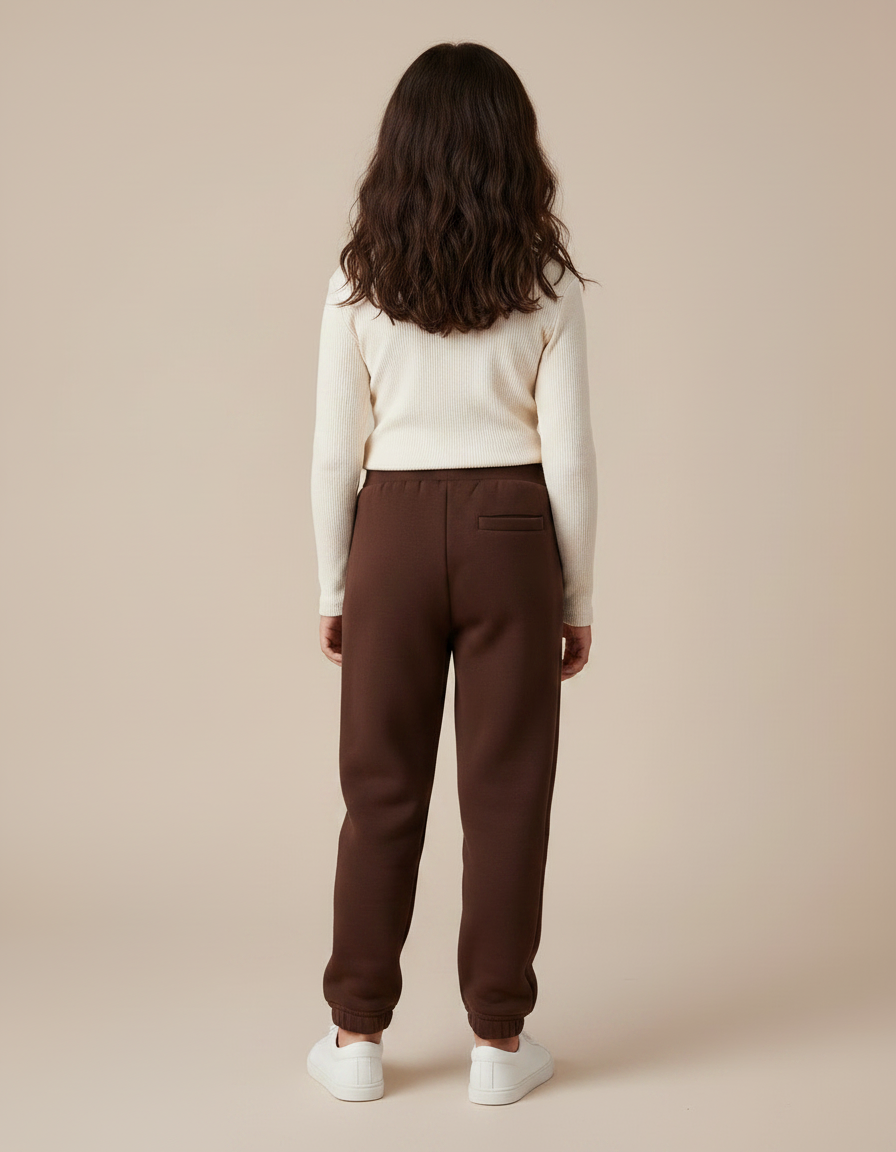 Pantalon Marron Molletonné Confortable Décontracté Enfant - vue 2