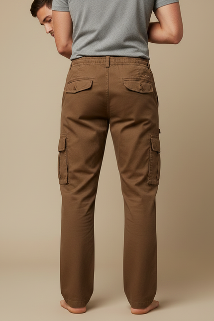 Pantalon Chasse Marron - Toile - vue 2