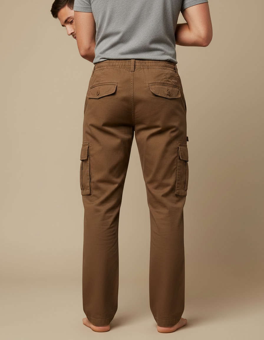 Pantalon Chasse Marron - Toile - vue 2