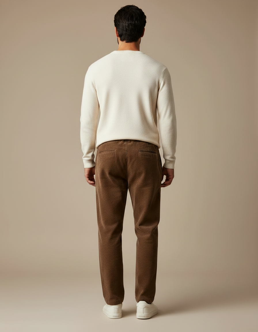 Pantalon Marron 2269 - Cordé - vue 2