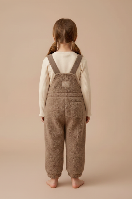 Pantalon Marron Polaire Doux Ample Enfant Hiver - Molleton - vue 2