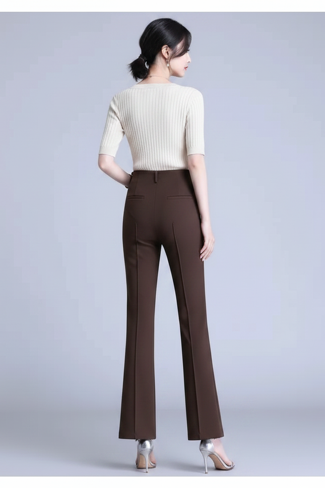 Pantalon Marron Ba7d - Gabardine - vue 2