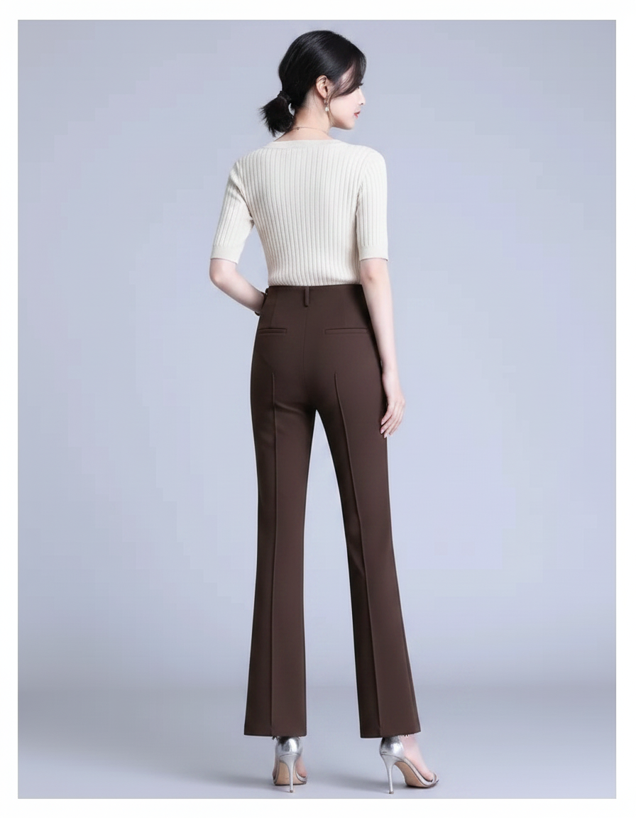 Pantalon Marron Ba7d - Gabardine - vue 2