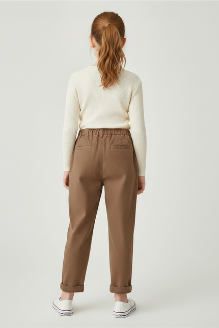 Pantalon Marron A6dd - Gabardine - vue 2