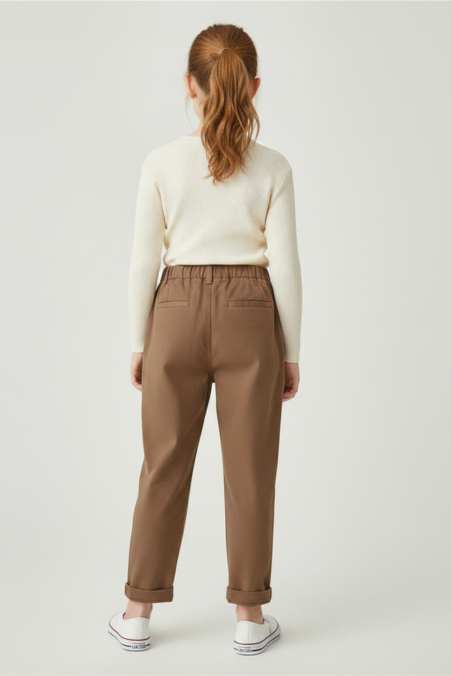 Pantalon Marron A6dd - Gabardine - vue 2