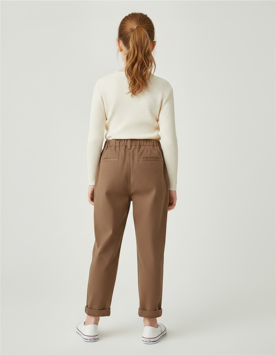Pantalon Marron A6dd - Gabardine - vue 2