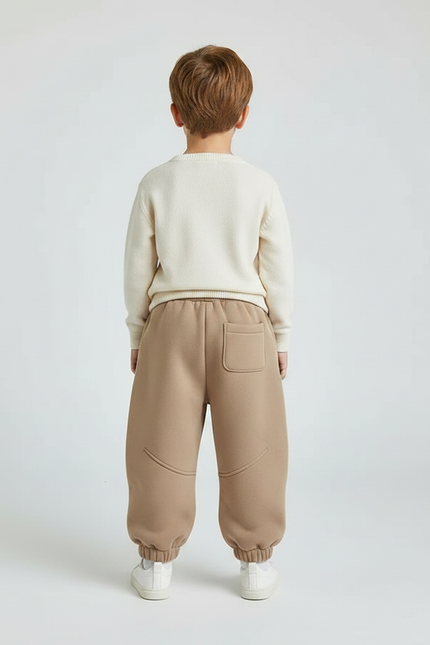 Pantalon Marron Ample Doux Chaud Garçon Hiver - Molleton - vue 2