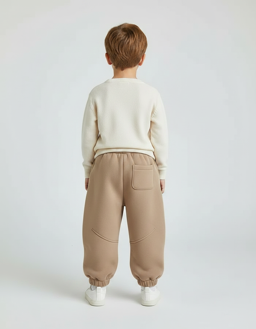 Pantalon Marron Ample Doux Chaud Garçon Hiver - Molleton - vue 2