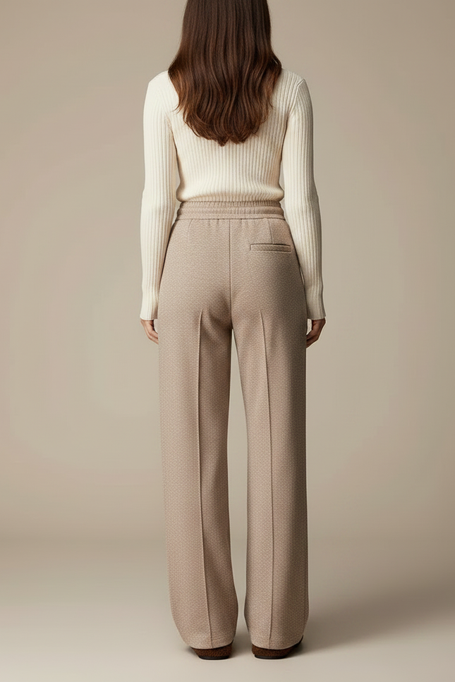 Pantalon Marron Ample Texturé Décontracté Femme - Molleton - vue 2