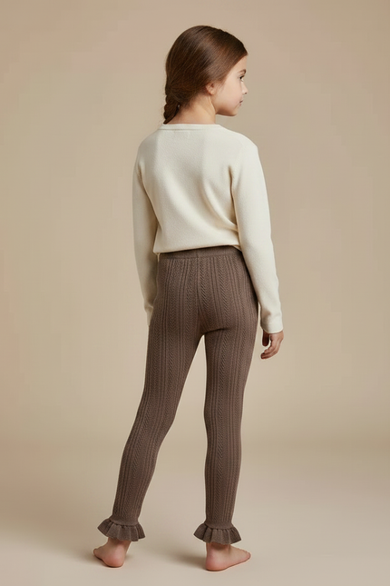 Pantalon Crochet Marron - Maille - vue 2