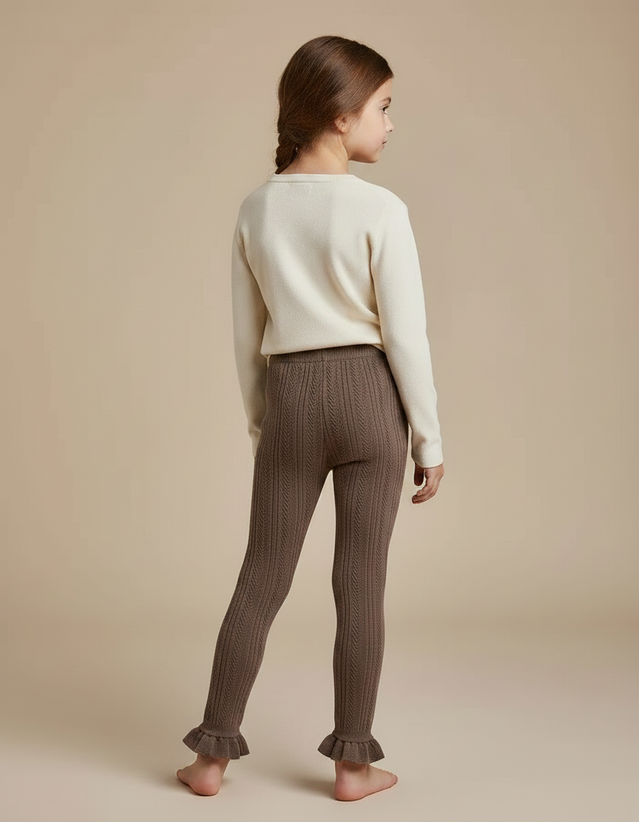 Pantalon Crochet Marron - Maille - vue 2