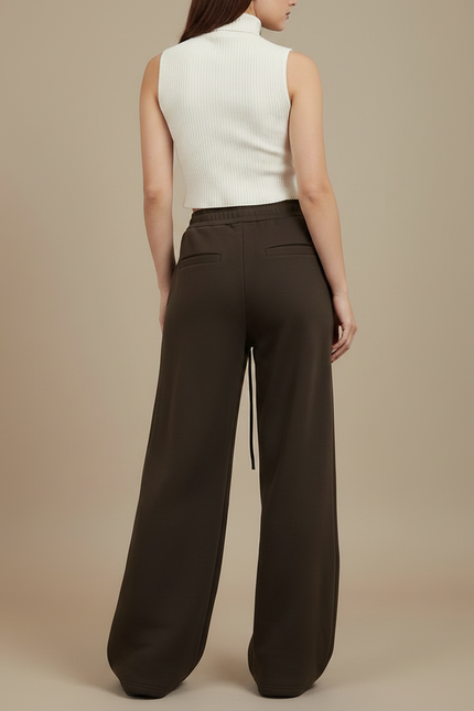 Pantalon Marron 4b64 - Molleton - vue 2