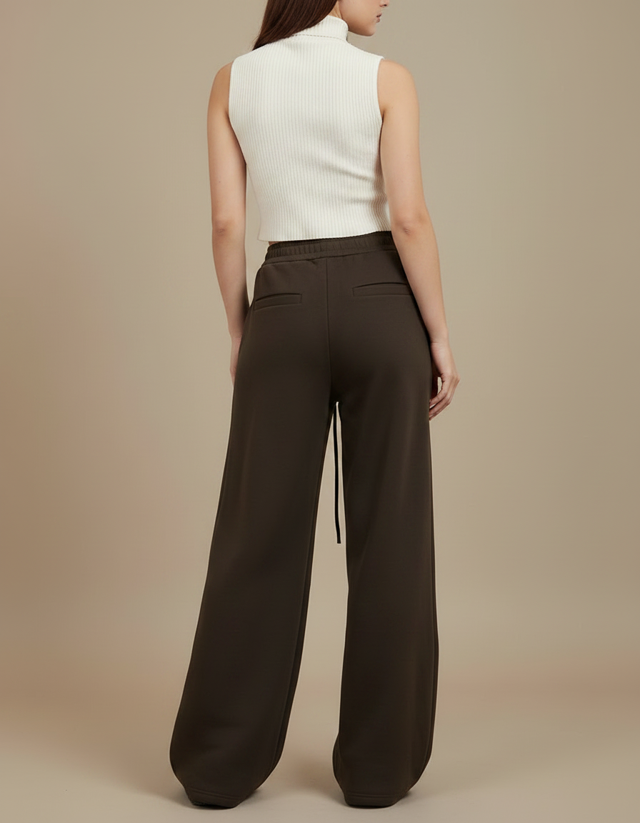 Pantalon Marron 4b64 - Molleton - vue 2