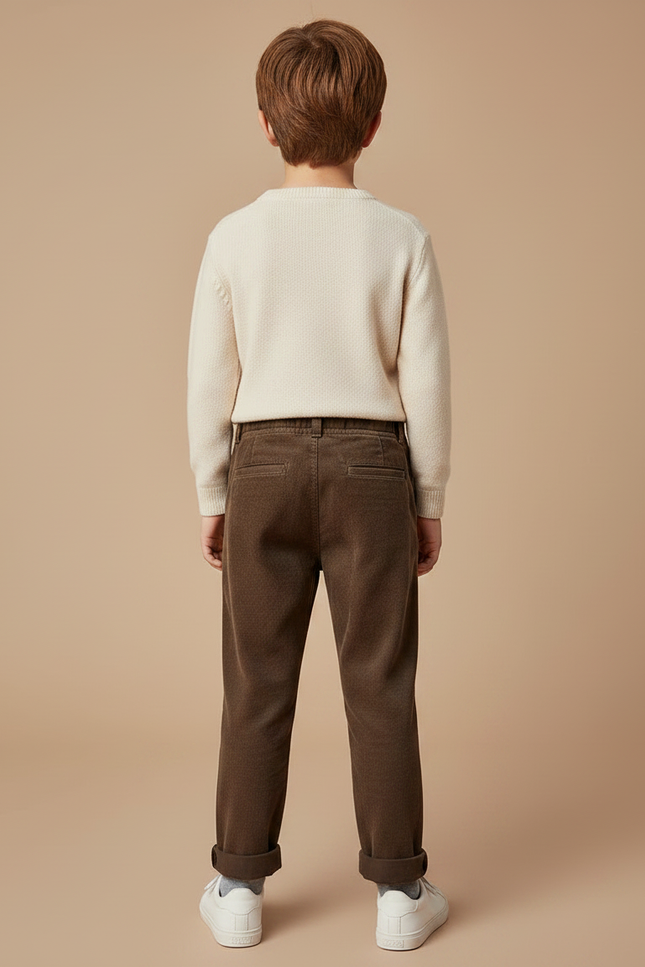 Pantalon Bébé Garçon Marron - Cordé - vue 2