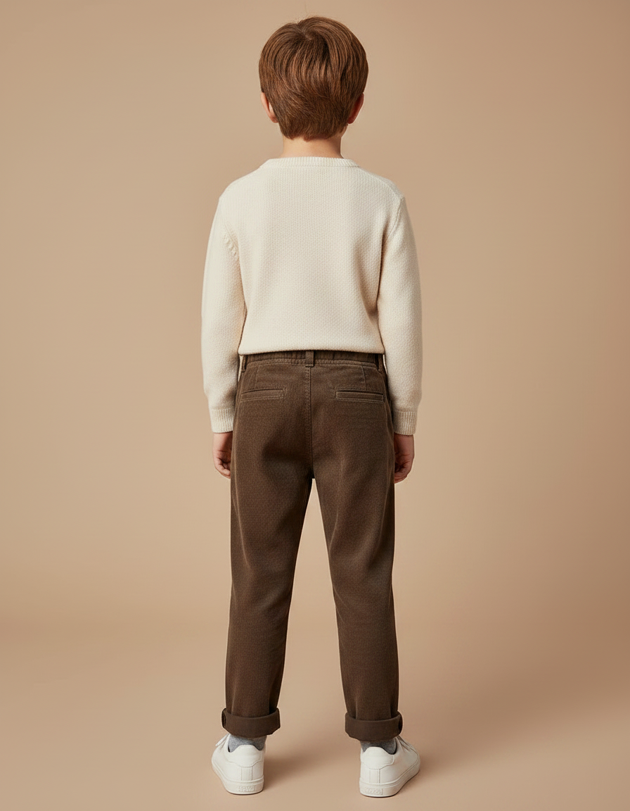 Pantalon Bébé Garçon Marron - Cordé - vue 2