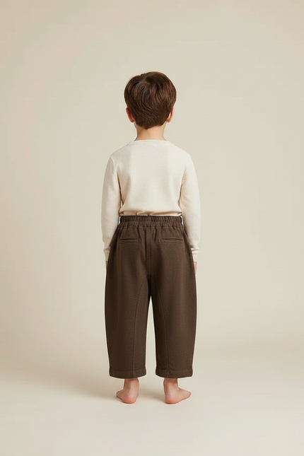 Pantalon Marron 0e09 - Laine - vue 2
