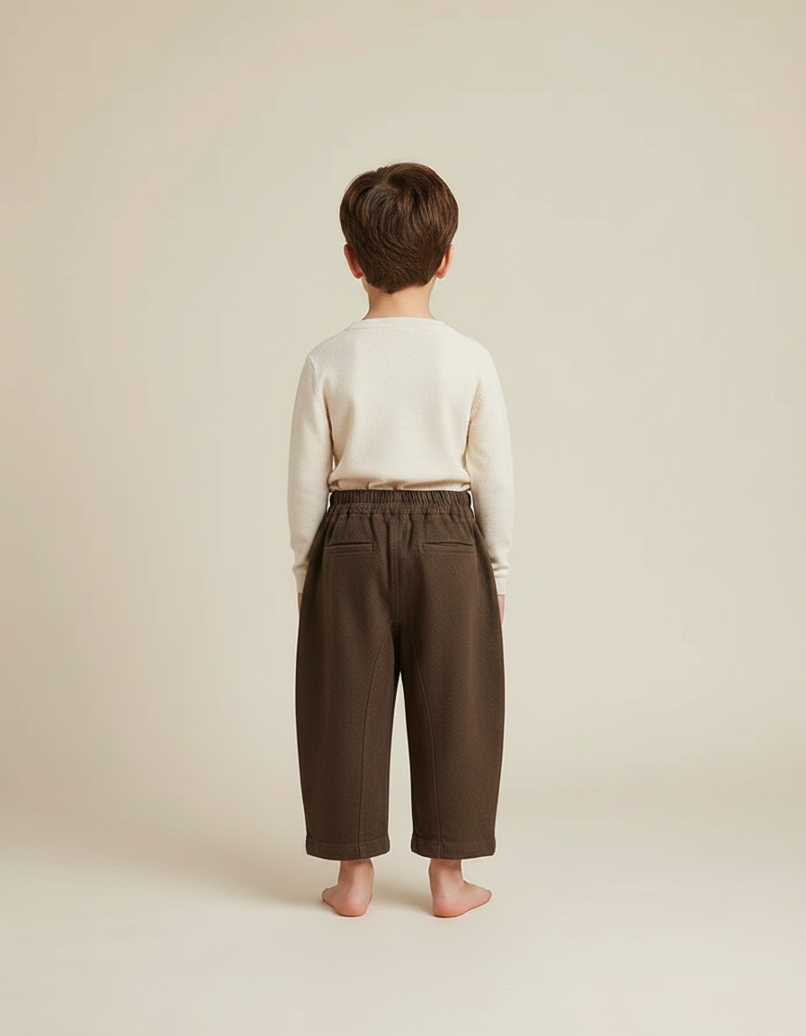 Pantalon Marron 0e09 - Laine - vue 2