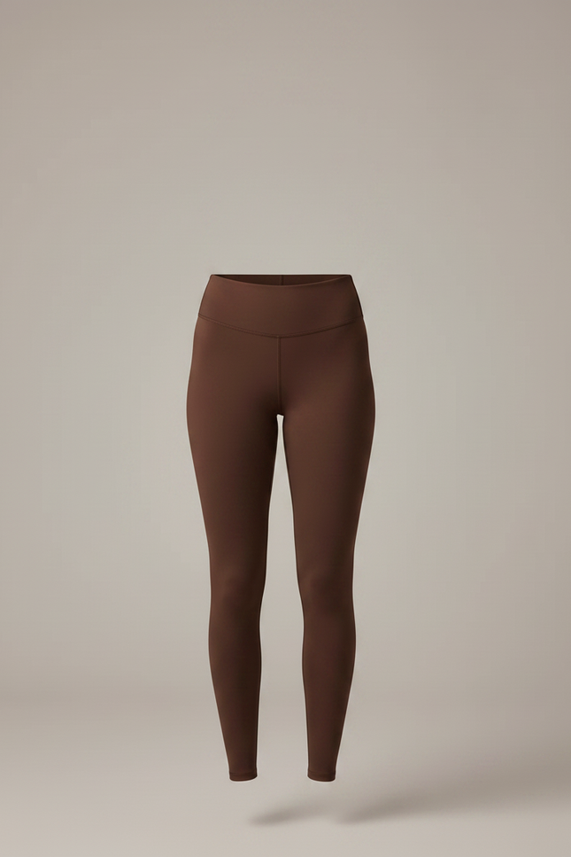 Pantalon Marron Yoga Taille Haute Stretch Femme - Polyester - vue 3