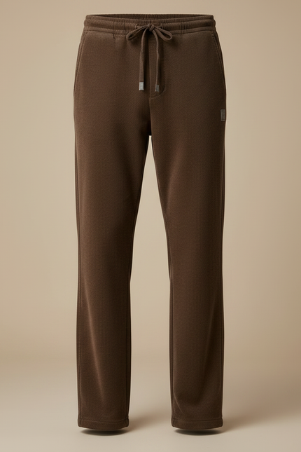 Pantalon Marron Côtelé Droit Cordon Décontracté Homme - Cordé - vue 3