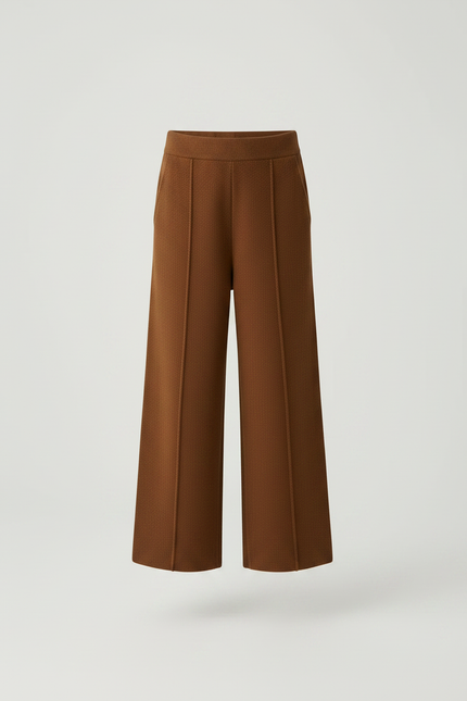 Pantalon Marron Ample Tricoté Confortable Enfant - Maille - vue 3