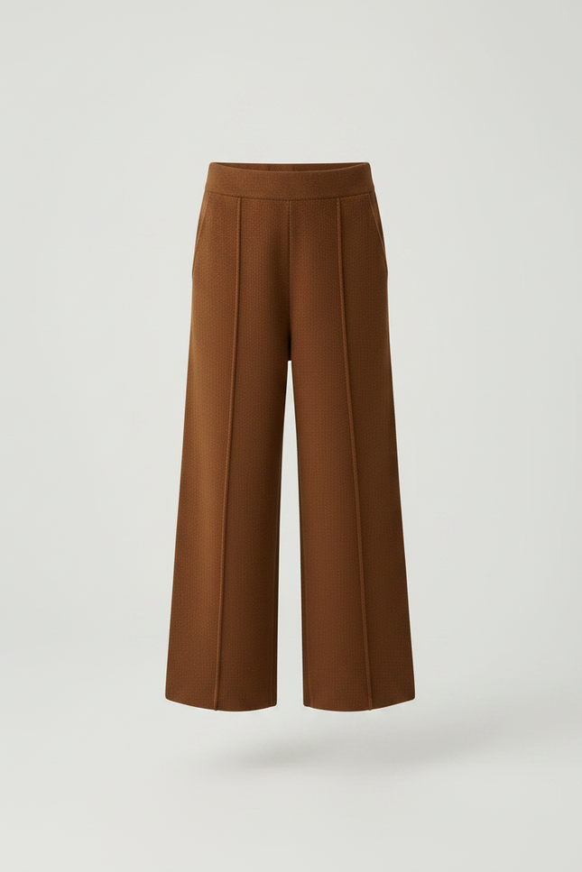 Pantalon Marron Ample Tricoté Confortable Enfant - Maille - vue 3