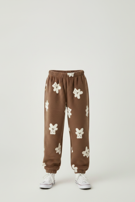 Pantalon Marron Peluche Ours Enfant Doux Confortable - Molleton - vue 3