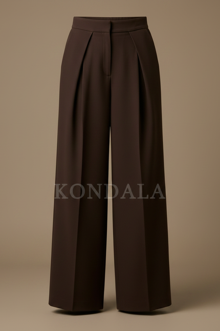Pantalon Marron Chocolat - Gabardine - vue 3