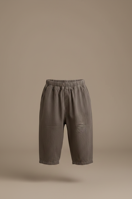 Pantalon Marron Ample Coton Enfant Décontracté Polyvalent - vue 3
