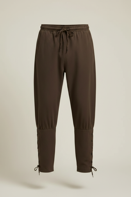 Pantalon Marron Ample Décontracté Cordon Homme Viking - Gabardine - vue 3