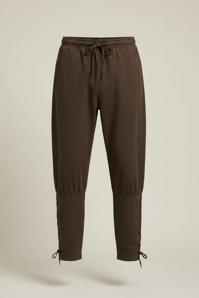 Pantalon Marron Ample Décontracté Cordon Homme Viking - Gabardine - vue 3