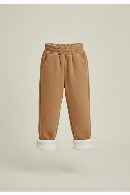 Pantalon Marron Polaire Doublé Chaud Confortable Fille - Molleton - vue 3