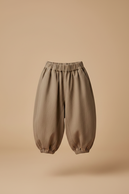 Pantalon Marron Ample Coton Confortable Enfant - vue 3