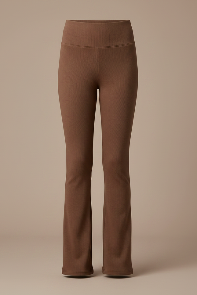 Pantalon Marron Évasé Taille Haute Confortable Enfant - Molleton - vue 3