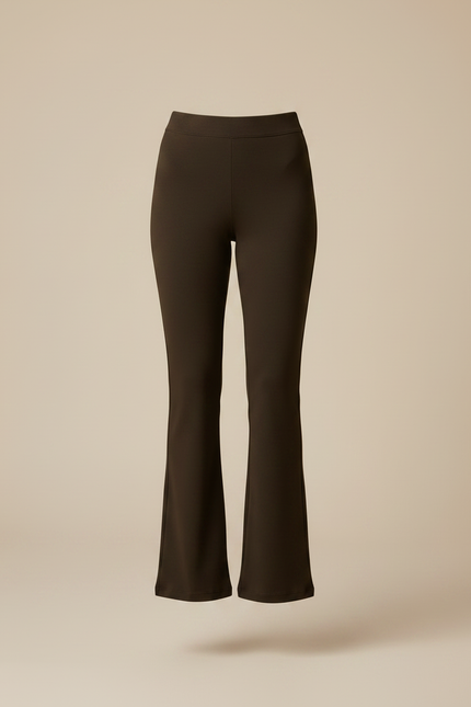 Pantalon Bootcut Marron - Polyester - vue 3