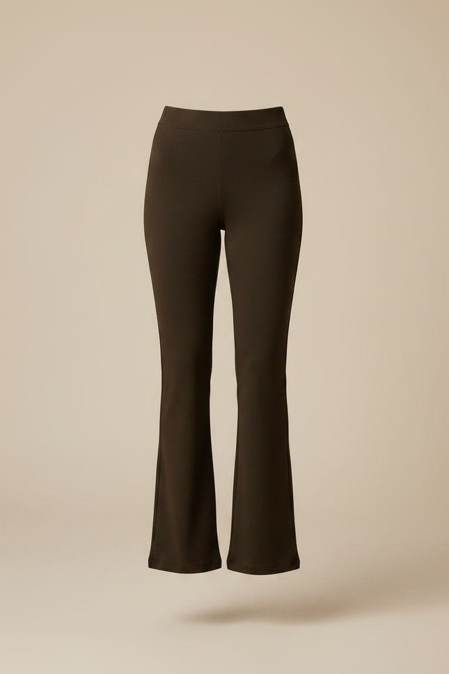 Pantalon Bootcut Marron - Polyester - vue 3