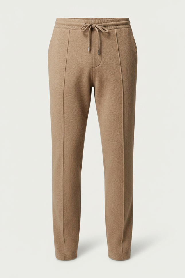 Pantalon Marron Tricoté Slim Décontracté Homme - Maille - vue 3
