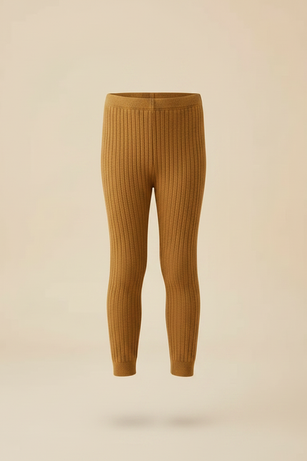 Pantalon Marron Côtelé Élastique Bébé Fille - Maille - vue 3