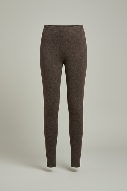 Pantalon Marron Cachemire Tricoté Taille Haute Femme - Maille - vue 3