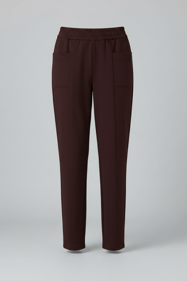 Pantalon Marron Fluide Décontracté Confortable Élastique - Polyester - vue 3